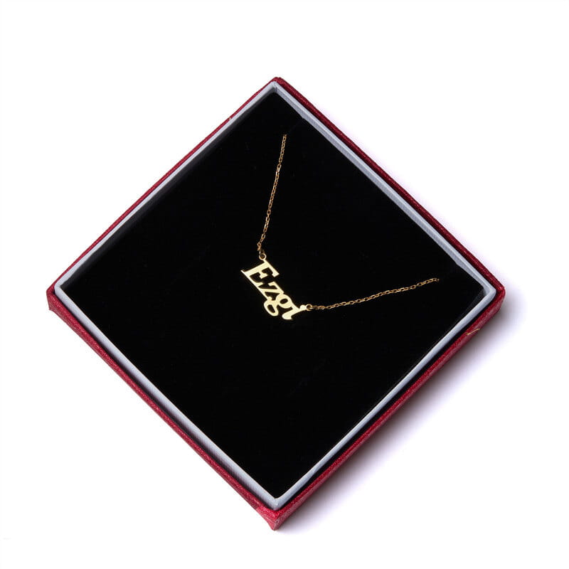 Bold Yazı Stilli İsme Özel Gümüş Kolye