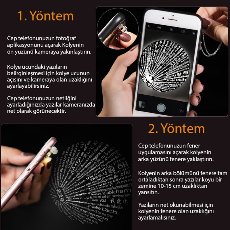 Çiçek Buketli 100 Dilde Seni Seviyorum Gümüş Kolye İsimli Hediye Kutusu