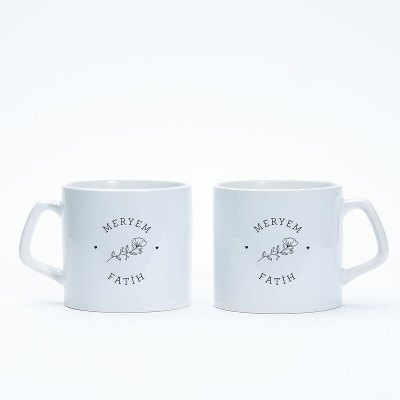 Çiftler İçin Özelleştirilebilir Minimal Tasarımlı 2'li Kupa