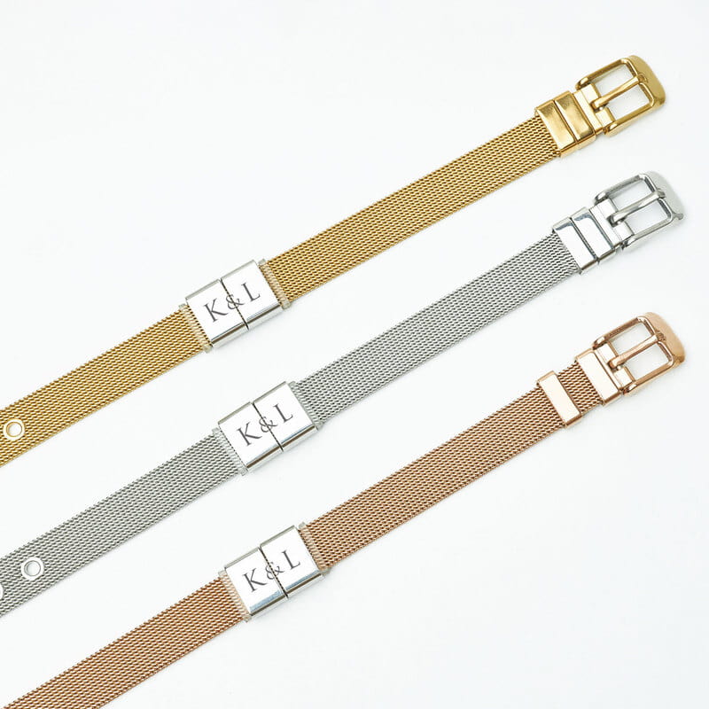 Çiftlere Özel Baş Harf Özelleştirmeli Örme Hasır Bileklik