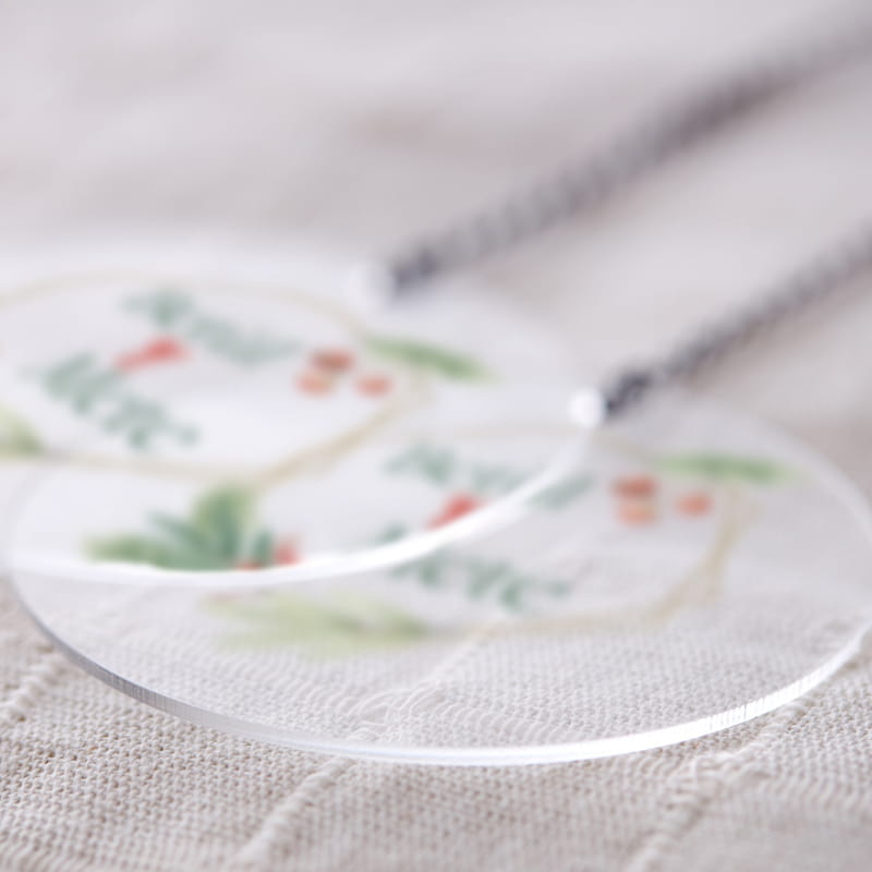 Çiftlere Özel İsimli Yılbaşı Çam Ağacı Süsü