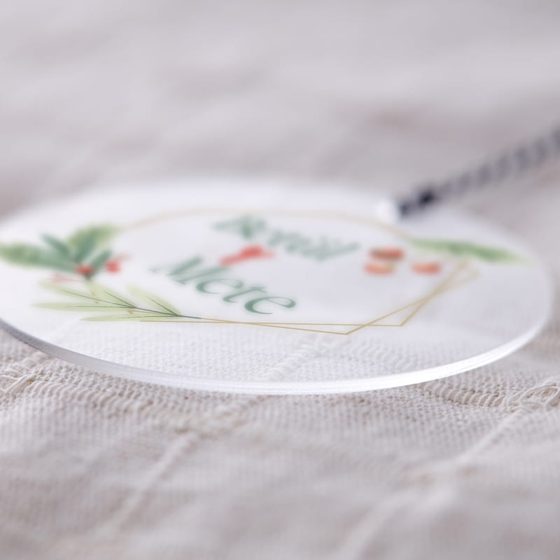 Çiftlere Özel İsimli Yılbaşı Çam Ağacı Süsü