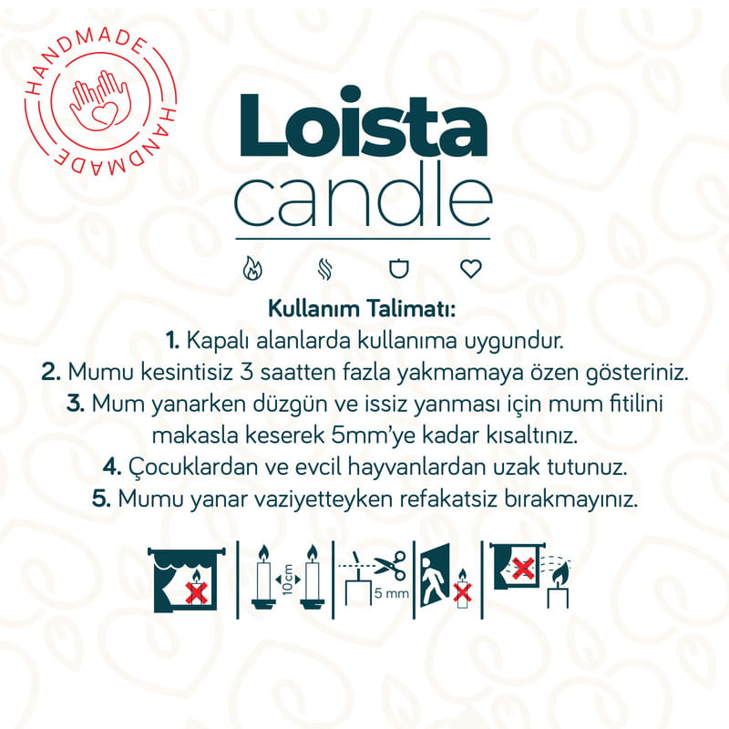 Deniz Taşı Beton Mum