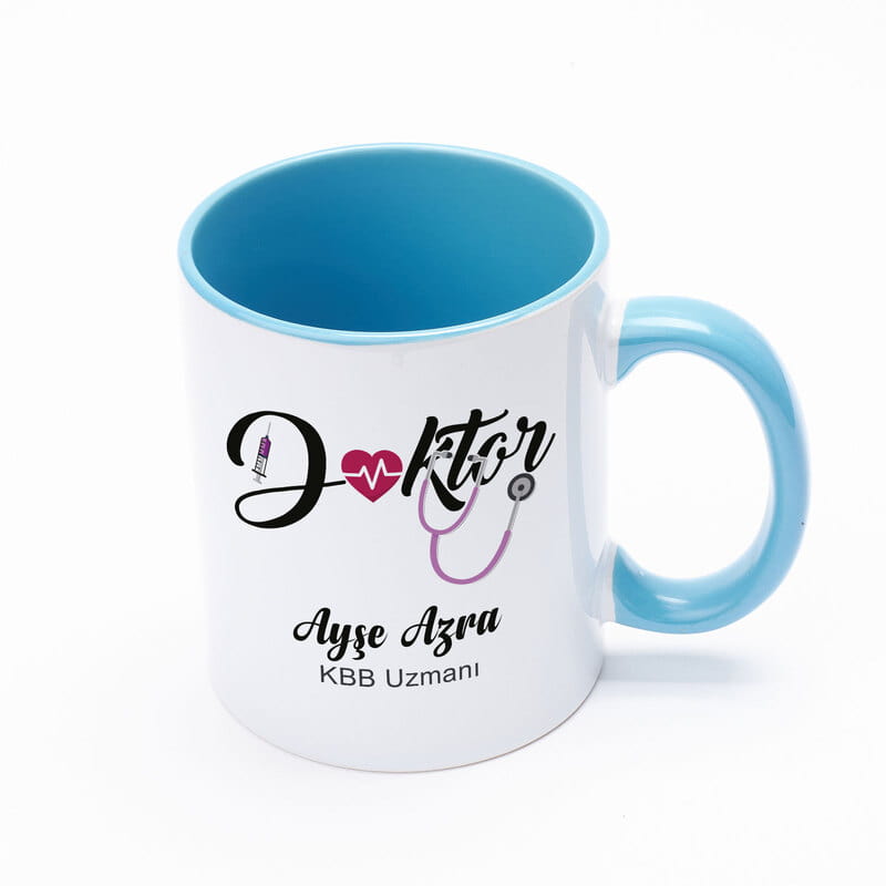 Doktora Teşekkür Hediyesi Renkli Kahve Kupası