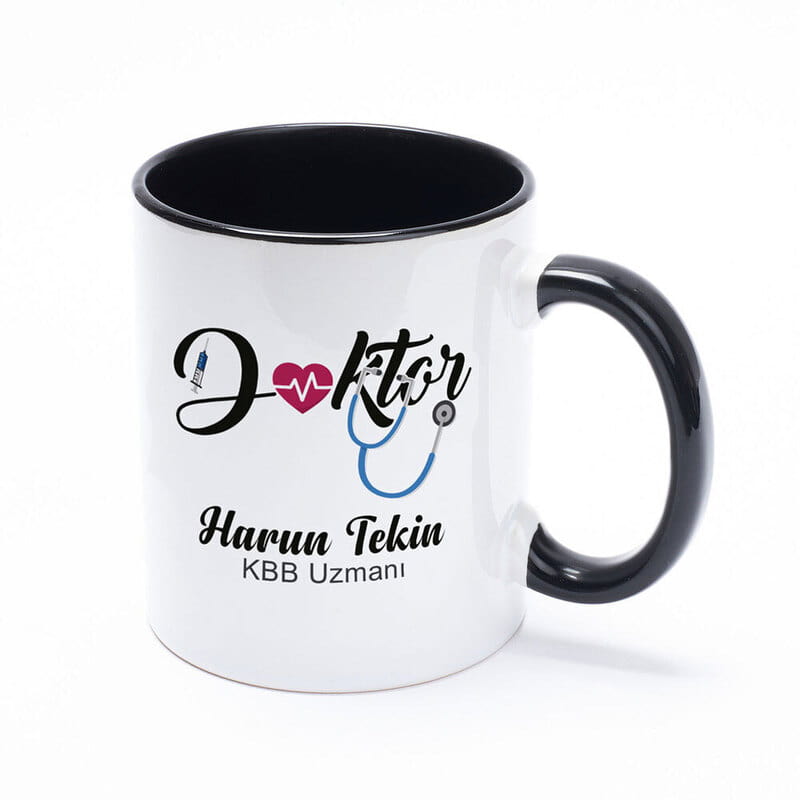 Doktora Teşekkür Hediyesi Renkli Kahve Kupası