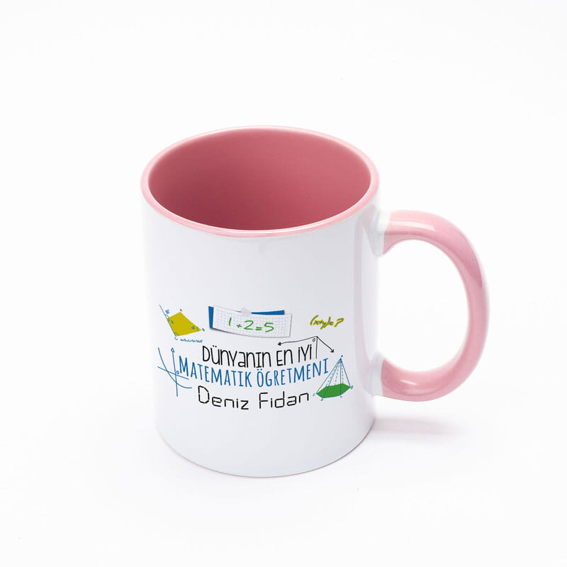 Dünyanın En İyi Matematik Öğretmenine Hediye Renkli Kupa