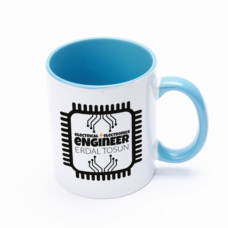 Elektrik - Elektronik Mühendisine Hediye Kişiye Özel Renkli Kupa