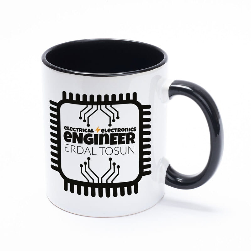 Elektrik - Elektronik Mühendisine Hediye Kişiye Özel Renkli Kupa