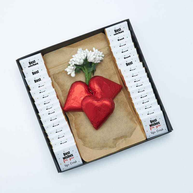 En İyi Dilek Temalı İsme Özel Hediye Kutusu - Kahve ve Çikolata Hediye Kutusu