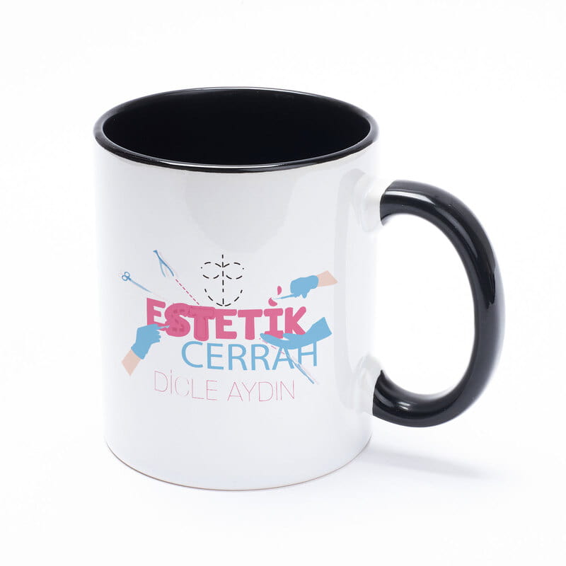 Estetik Cerrahlara Özel İsim Yazılı Kahve Kupası