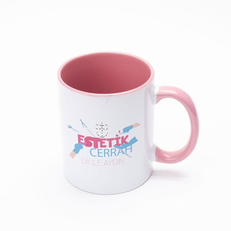 Estetik Cerrahlara Özel İsim Yazılı Kahve Kupası