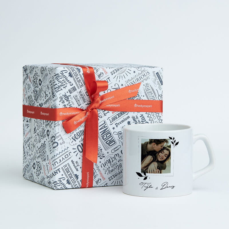 Fotoğraf ve İsim Baskılı Hediye Porselen Kahve - Çay Kupa Bardak