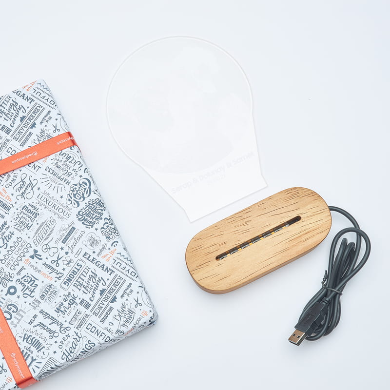 Fotoğrafınıza Özel Spiral Tasarımlı Led Lamba