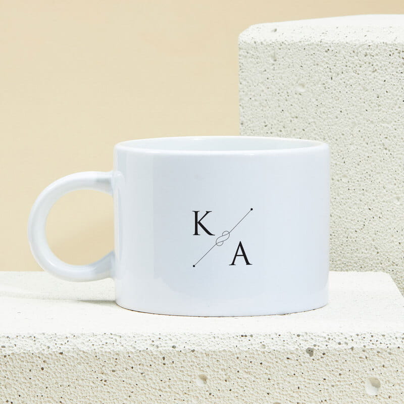 Harf Özelleştirmeli Minimal Tasarımlı Fincan