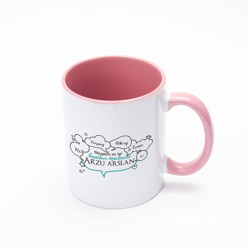 İngilizce Öğretmenlerine Özel Hediye Renkli Kupa