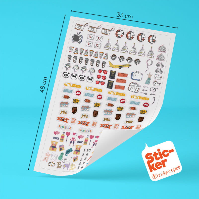 Stickerlı Fotoğraf Özelleştirmeli 2026 Duvar Takvimi