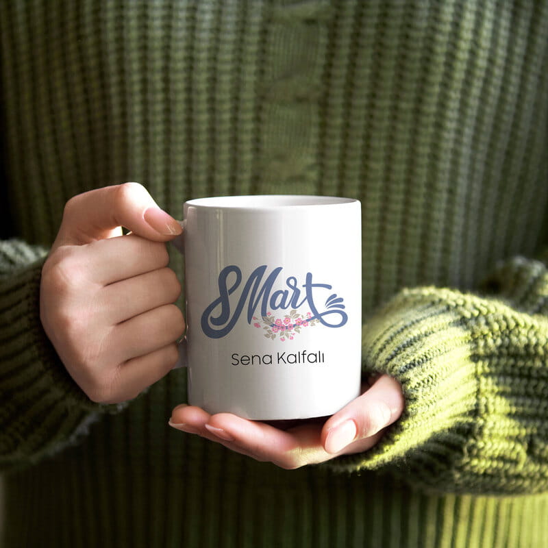 İsim Baskılı Kadınlar Gününe Özel Kupa Bardak