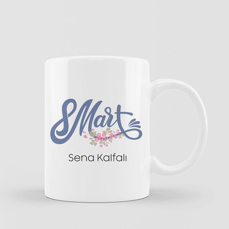 İsim Baskılı Kadınlar Gününe Özel Kupa Bardak