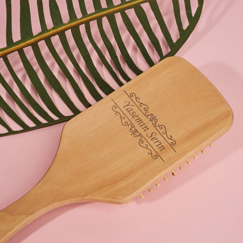 İsme Özel Natural Dikdörtgen Tarak