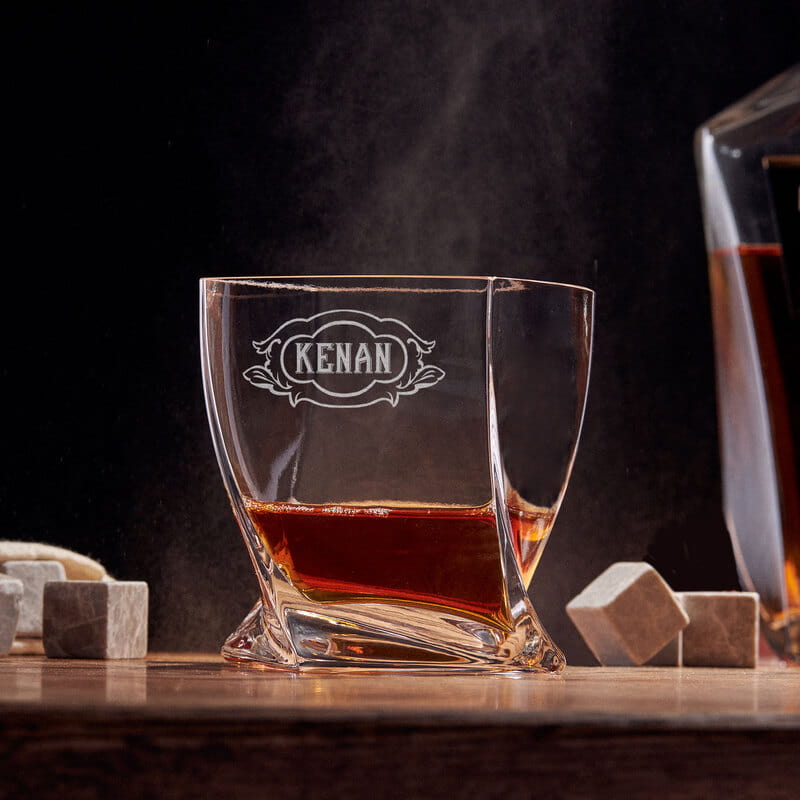 İsme Özel Retro Tasarımlı New York Viski Kadeh Seti