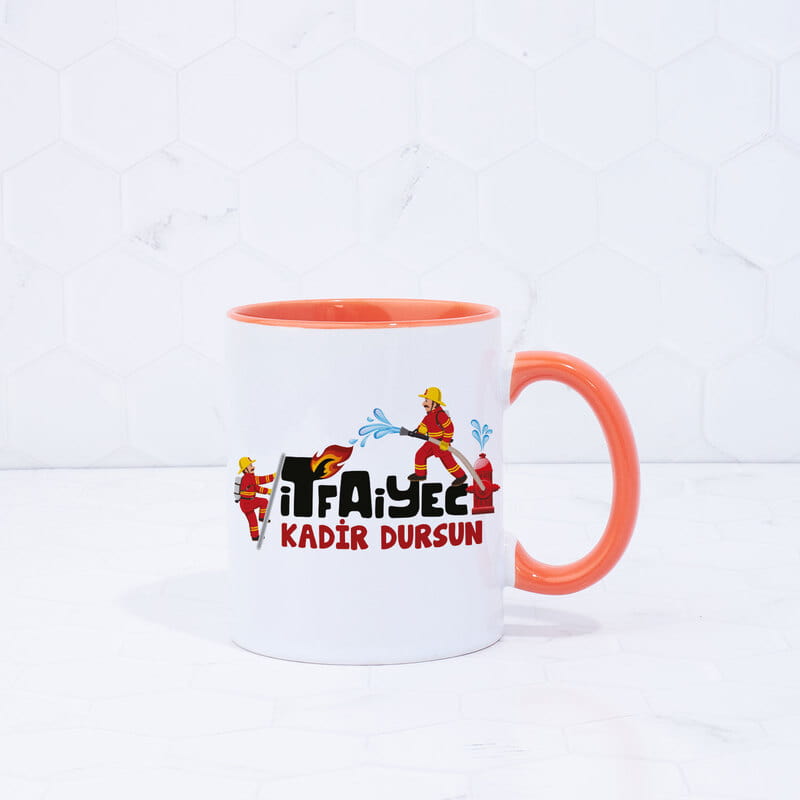 İtfaiye Erlerine Hediye Renkli Kahve Kupası