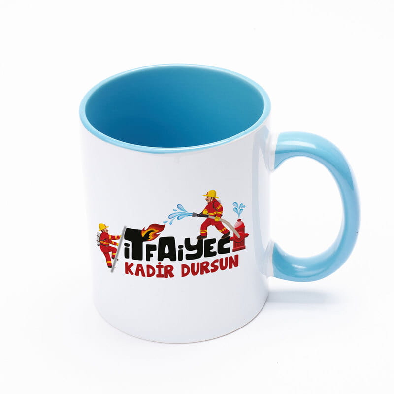 İtfaiye Erlerine Hediye Renkli Kahve Kupası