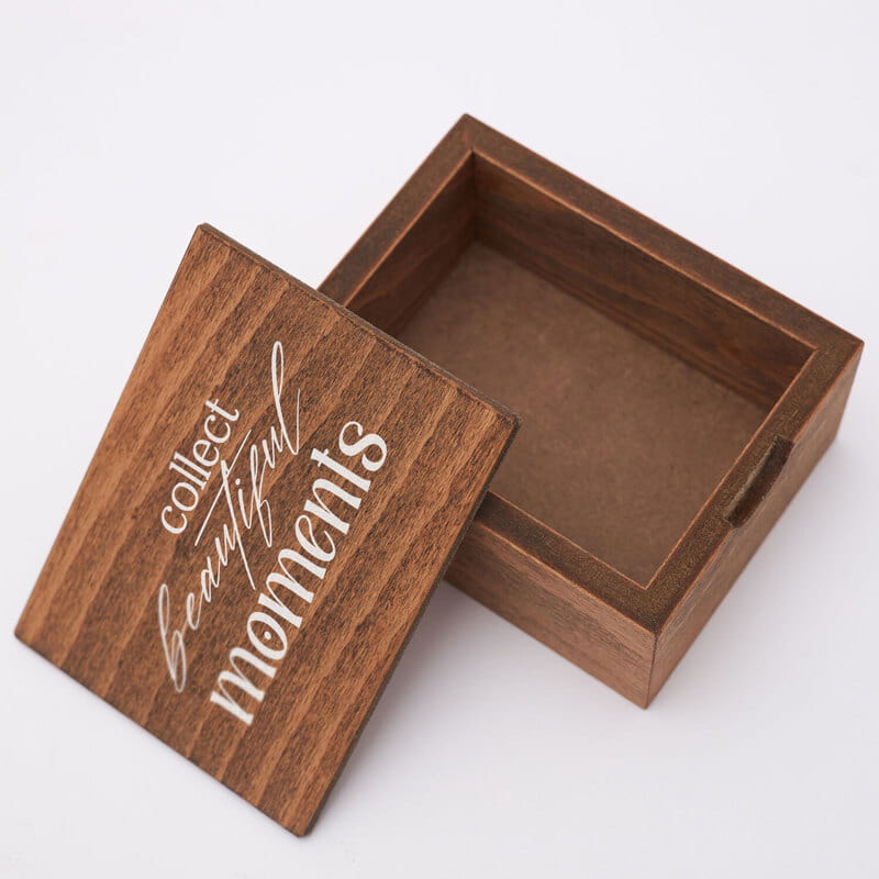 Kişiye Özel 70 Fotoğraflı Güzel Anılar Ahşap Fotoğraf Kutusu