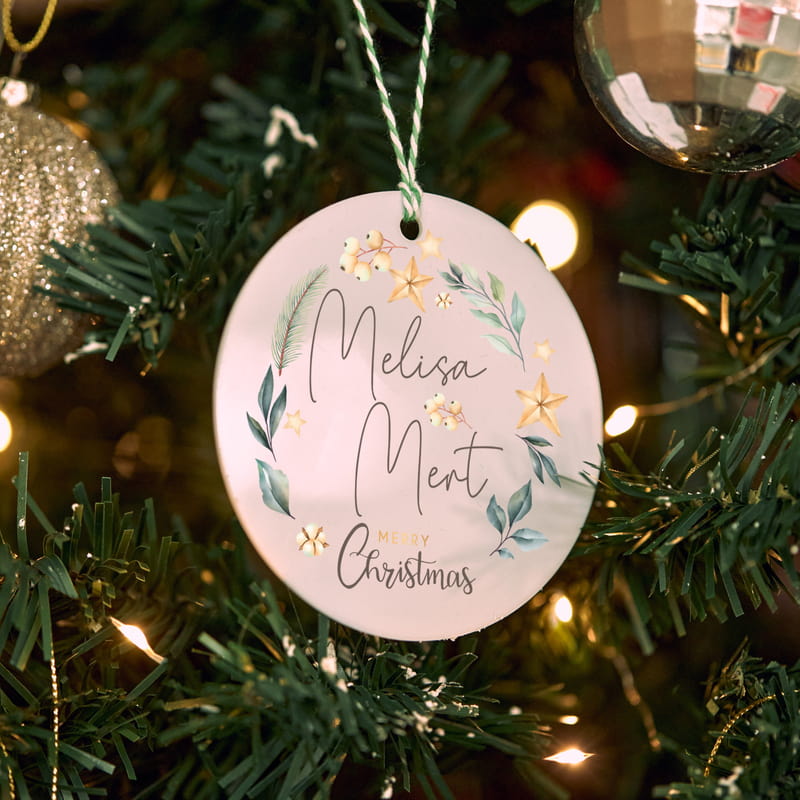 Kişiye Özel Akrilik Yılbaşı Ağacı Süsü