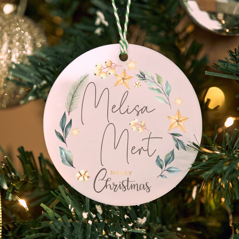 Kişiye Özel Akrilik Yılbaşı Ağacı Süsü