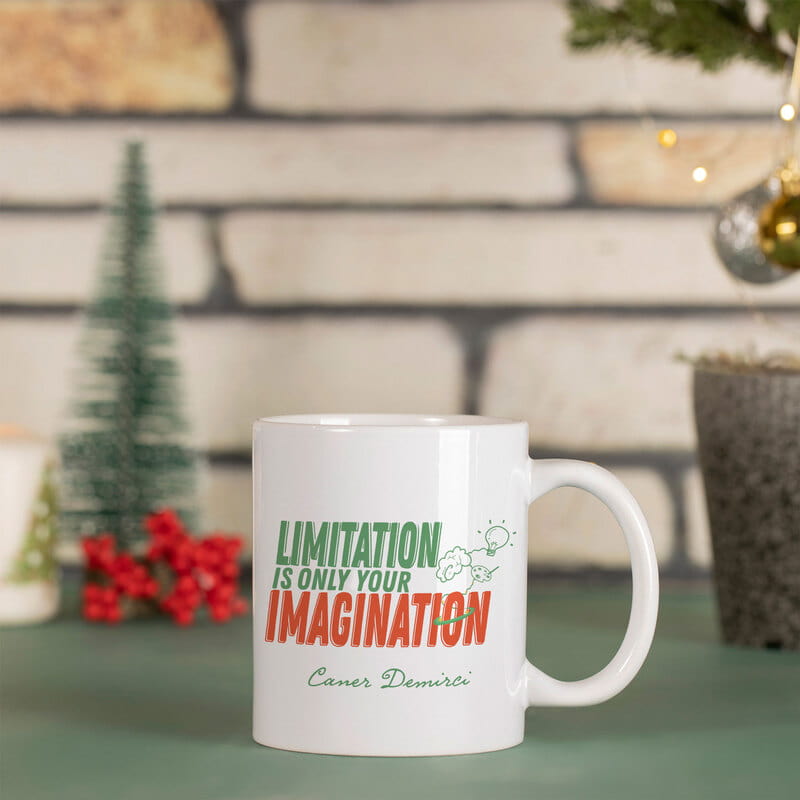 Kişiye Özel Creative Motto Tasarımlı Porselen Kupa