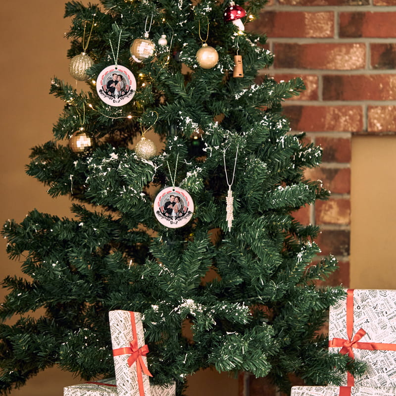 Kişiye Özel Fotoğraf ve Harf Baskılı Yılbaşı Süsü