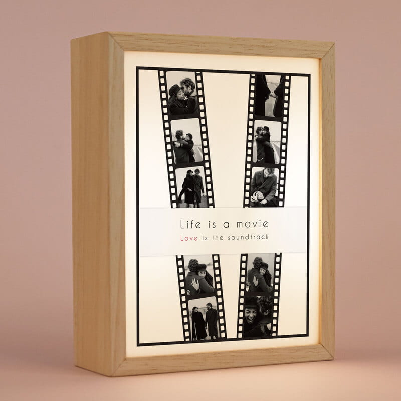 Kişiye Özel Fotoğraflı Life is a Movie Dekoratif Led Lamba