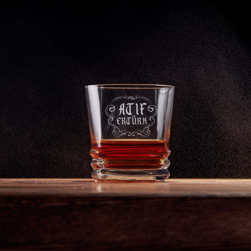 Kişiye Özel İsim Baskılı Texas 2li Viski Kadeh Seti