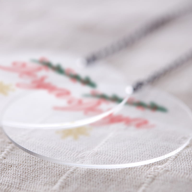 Kişiye Özel İsimli Şeffaf Akrilik Çam Ağacı Süsü