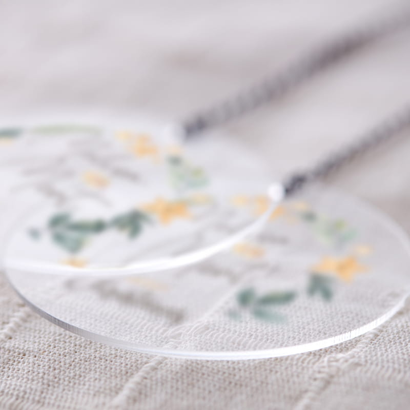 Kişiye Özel Şeffaf Akrilik Çam Ağacı Süsü