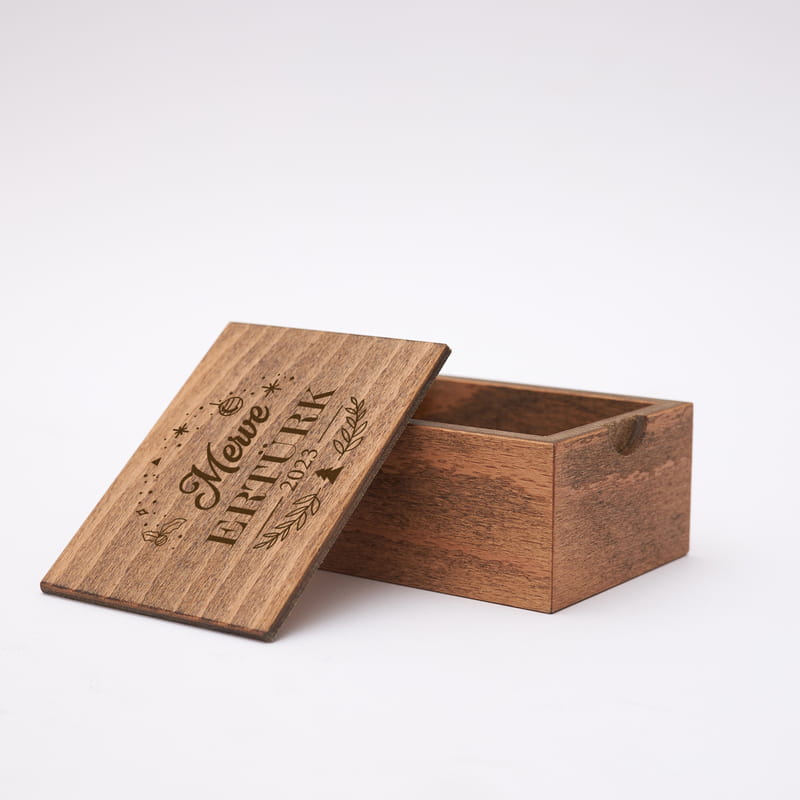 Kişiye Özel Yılbaşı Temalı Ahşap Fotoğraf Kutusu