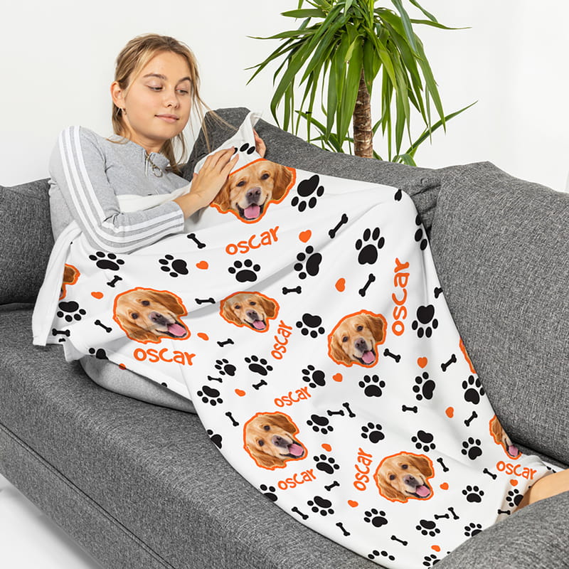 Köpeğinize Özel Tasarım Tek Kişilik TV Battaniyesi - Köpek Koltuk Örtüsü