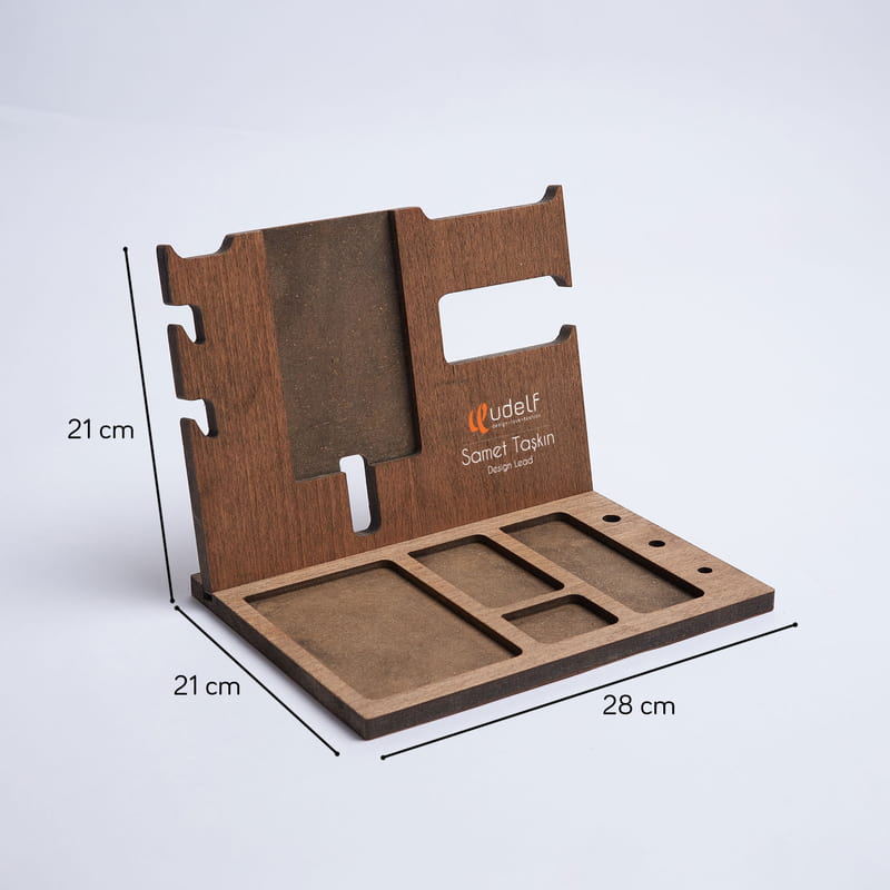 Kurumsal Logo ve İsim Baskılı Kalem Aksesuar Masaüstü Düzenleyici