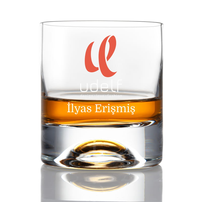 Logo Baskılı Ahşap Kutulu Viski Kadeh - Soğutucu Taş Seti