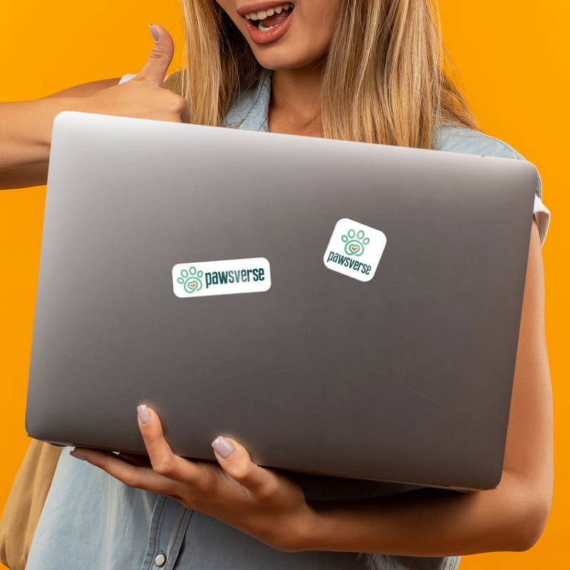 Logonuza Özel Kesim 15li Laptop Sticker