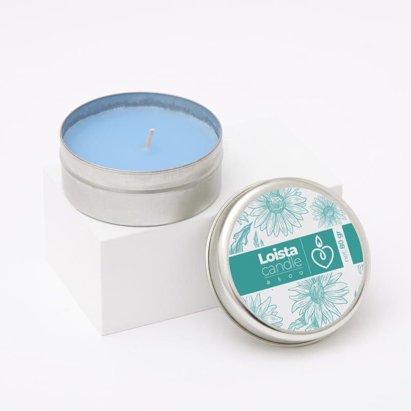 Loista Yuvarlak Metal Kutuda 3'lü Kokulu Mum Seti