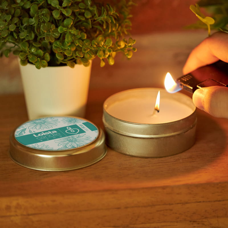 Loista Yuvarlak Metal Kutuda 3'lü Kokulu Mum Seti