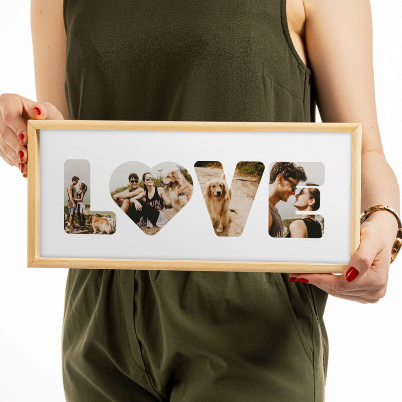 LOVE Fotoğraf Baskılı Ahşap Tablo