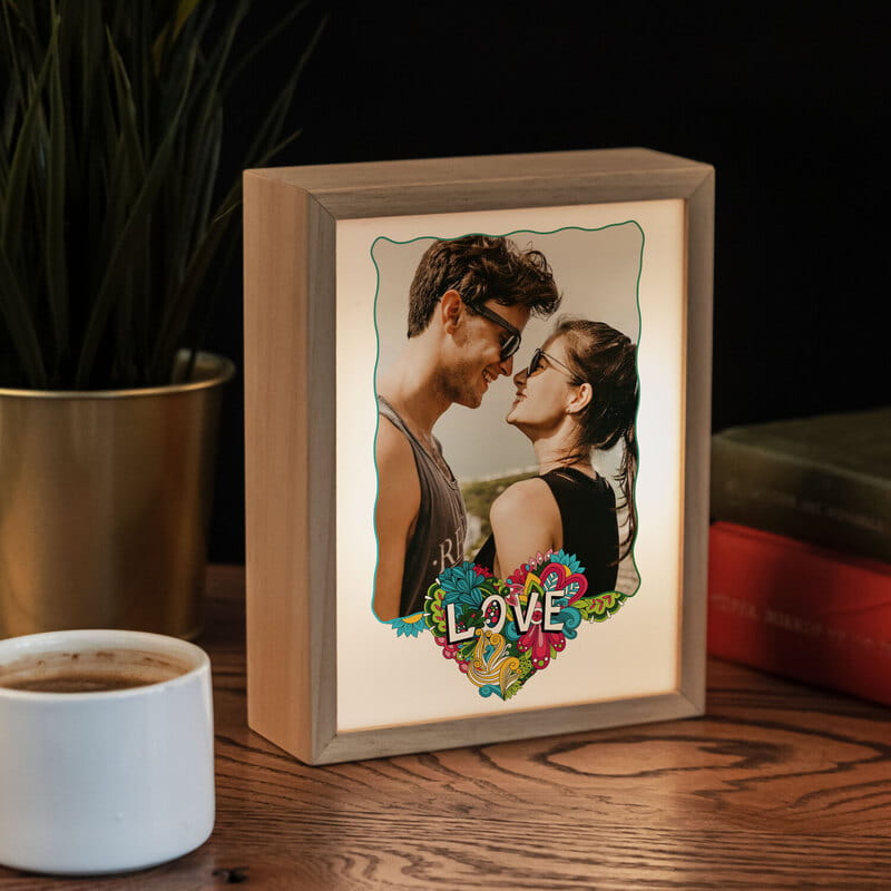 Love Fotoğraf Baskılı Dekoratif Led Lamba