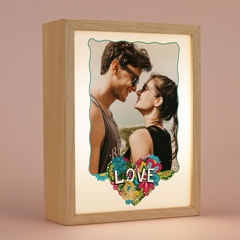 Love Fotoğraf Baskılı Dekoratif Led Lamba