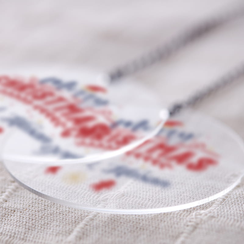 Merry Christmas İsim Yazılı Akrilik Çam Ağacı Süsü