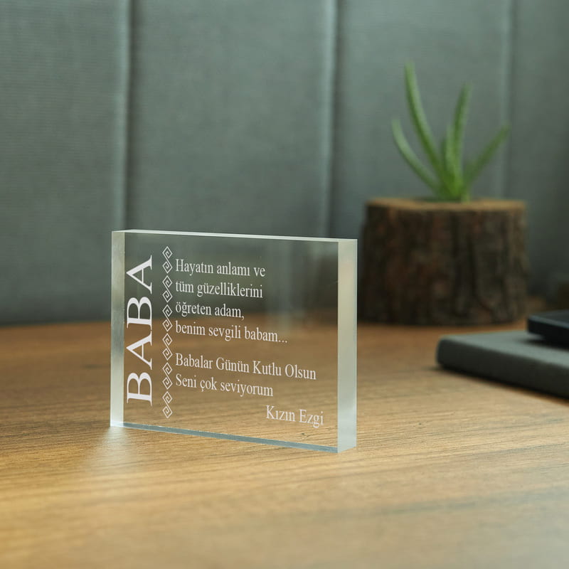 Mesajlı Plaket Babaya Hediye