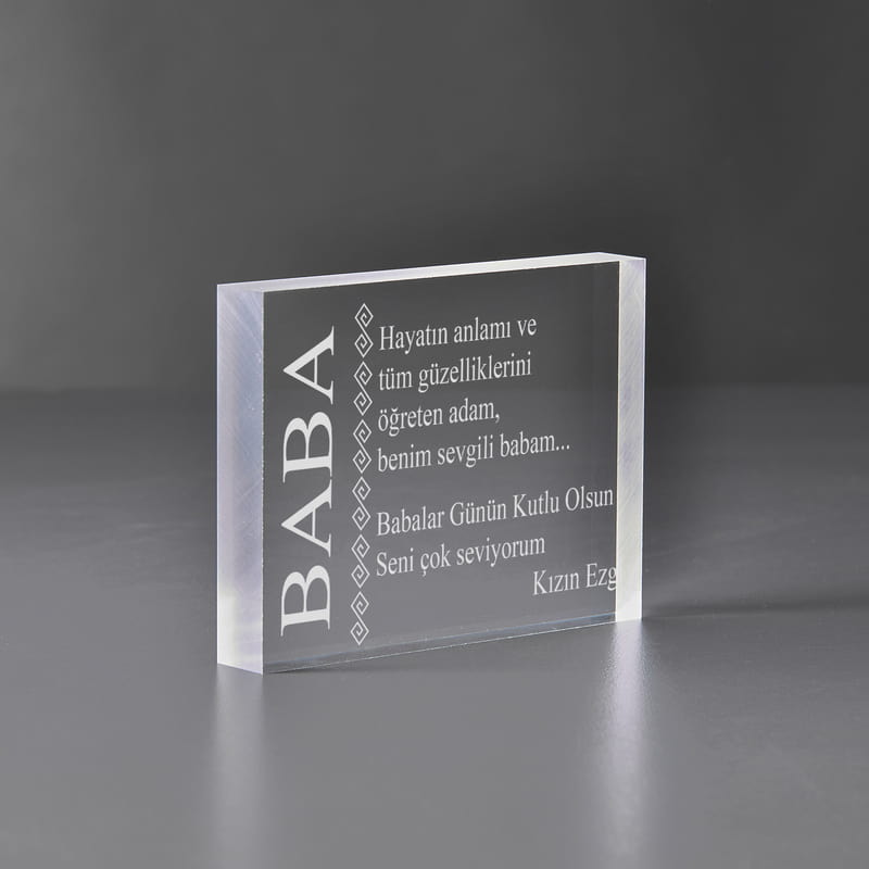 Mesajlı Plaket Babaya Hediye
