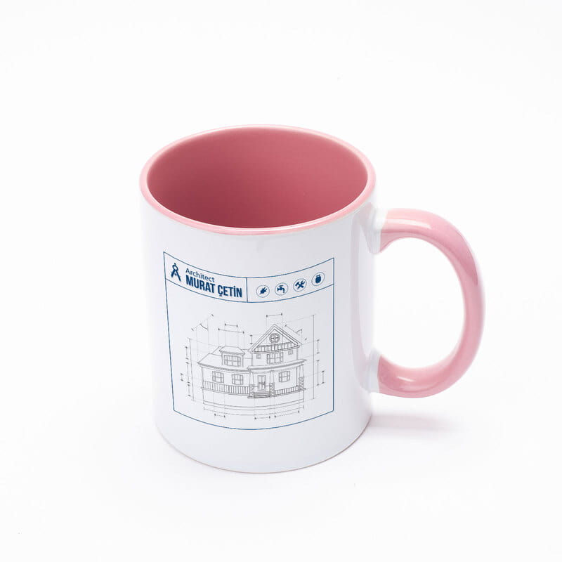 Mimarlara Özel Hediye Renkli Kahve Kupası