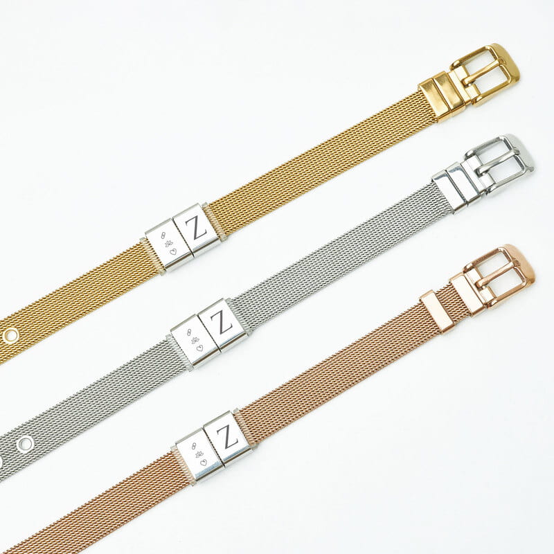 Minimalist Aşk Harf Özelleştirmeli Örme Kordonlu Hasır Bileklik